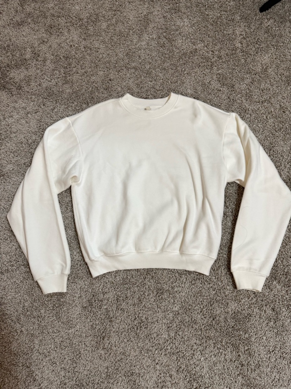 Skims White Crewneck Sweatshirt